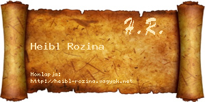 Heibl Rozina névjegykártya